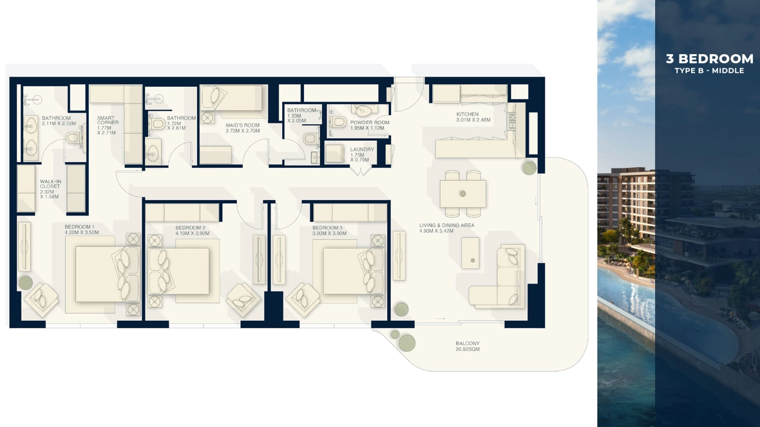 3 BR - Type A
